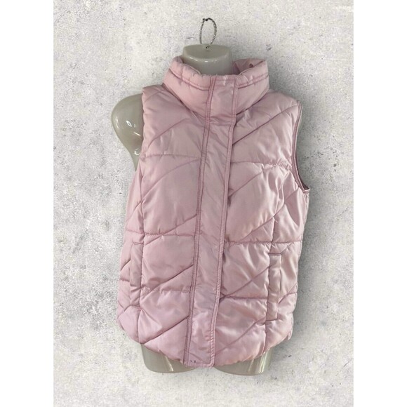 Oodji Women's Size 4 SUPER ACTIVE Original Design Pink Quilted Puffer Vest Warm - Picture 1 of 5